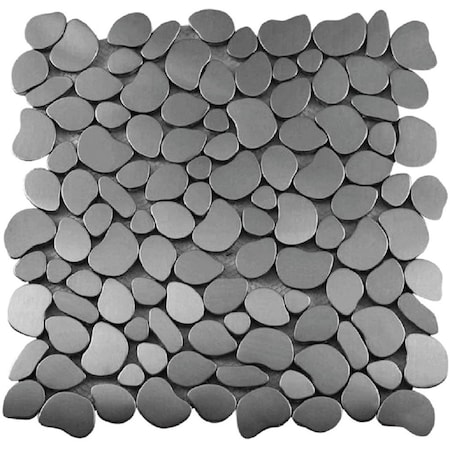 Apollo Tile Ciottolo Metal Pebble 5.17 sq.ft 12.2 in. x12.2 in. Mosaic Tile, 5PK APLMM9926EC33